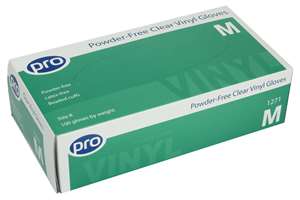 PRO Powder Free Vinyl Gloves (Qty 100)
