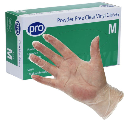 PRO Powder Free Vinyl Gloves (Qty 100)