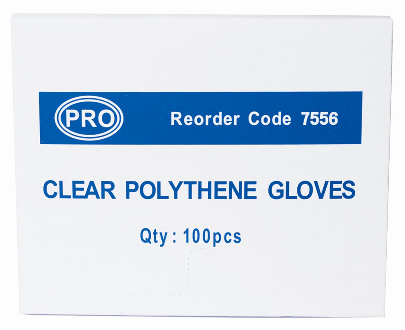 PRO Clear Poly Gloves (Qty 100)