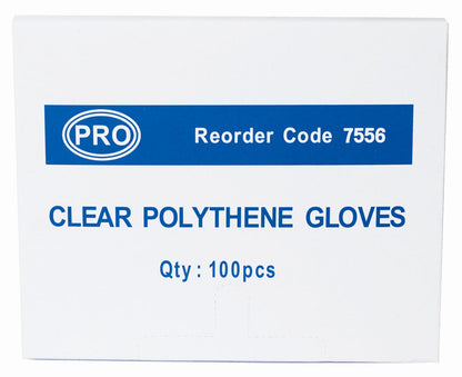 PRO Clear Poly Gloves (Qty 100)