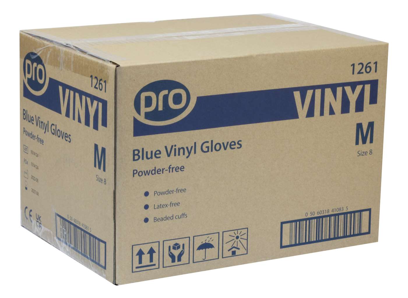 PRO Powder Free Blue Vinyl Gloves (Qty 100)