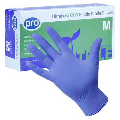 PRO UltraFLEX Biodegradable Bluple Nitrile Gloves (Qty 100)