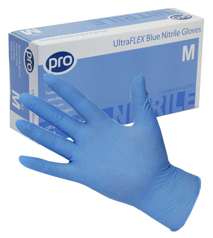 PRO UltraFLEX Blue Nitrile Gloves (Qty 100)