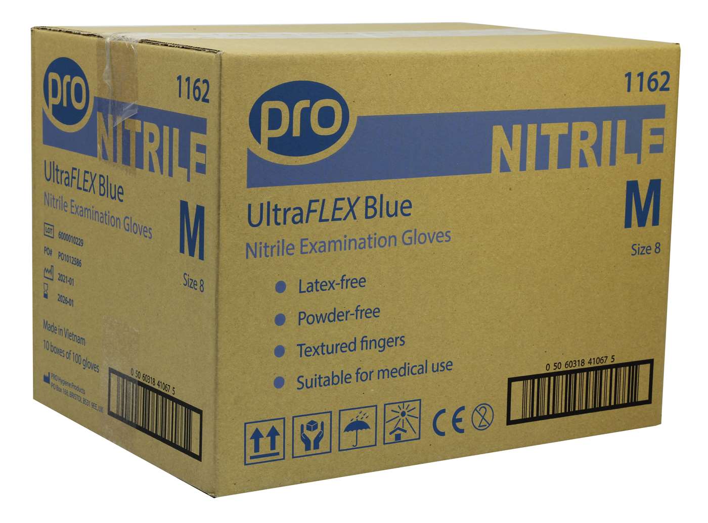 PRO UltraFLEX Blue Nitrile Gloves (Qty 100)