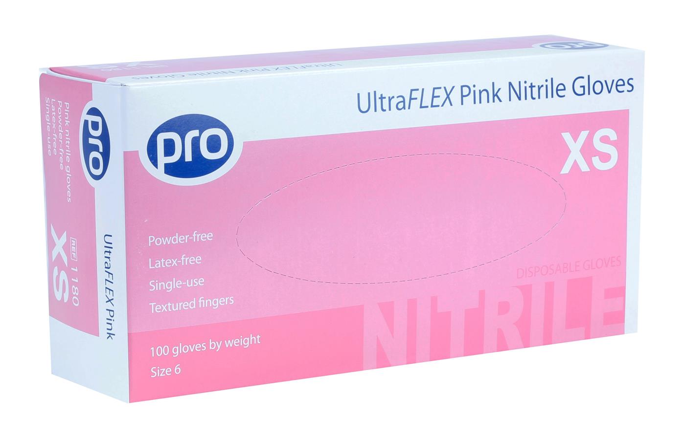 PRO UltraFLEX Pink Nitrile Gloves (Qty 100)