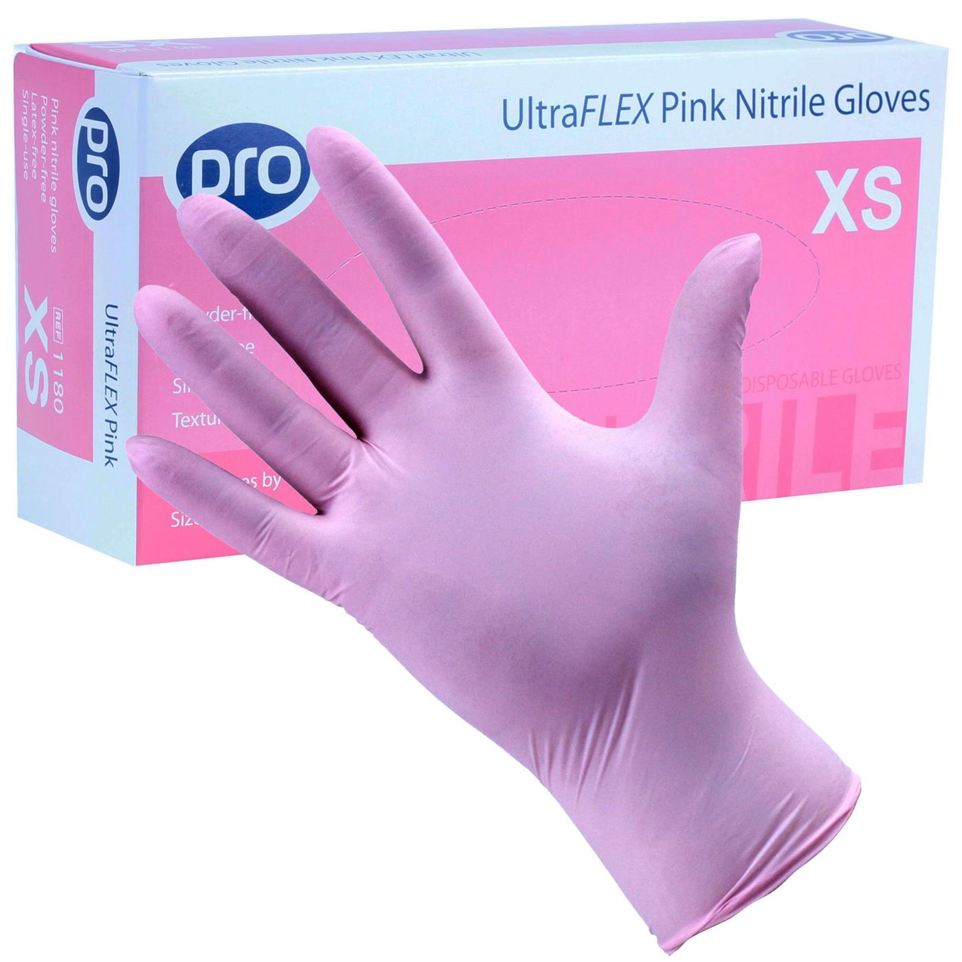 PRO UltraFLEX Pink Nitrile Gloves (Qty 100)