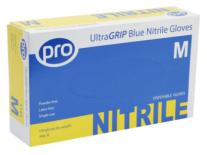 PRO UltraGRIP Blue Nitrile Gloves (Qty 100/90)