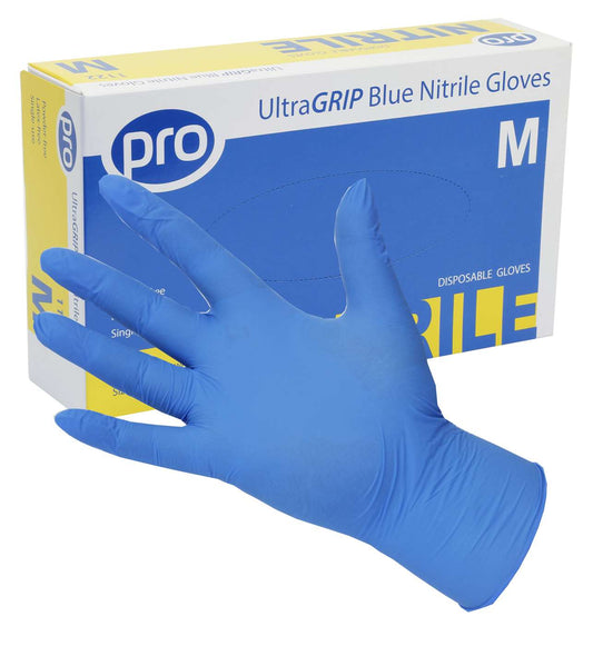 PRO UltraGRIP Blue Nitrile Gloves (Qty 100/90)